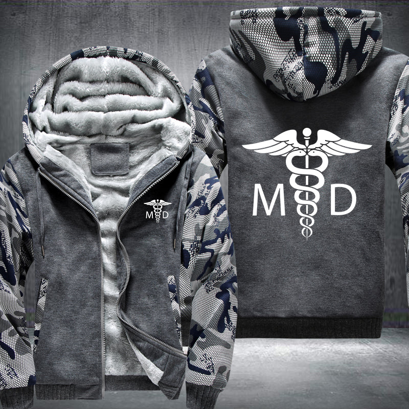 Medical Doctor MD Printing Fleece Hoodies Jacket