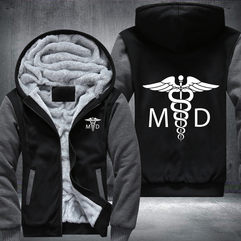 Medical Doctor MD Printing Fleece Hoodies Jacket