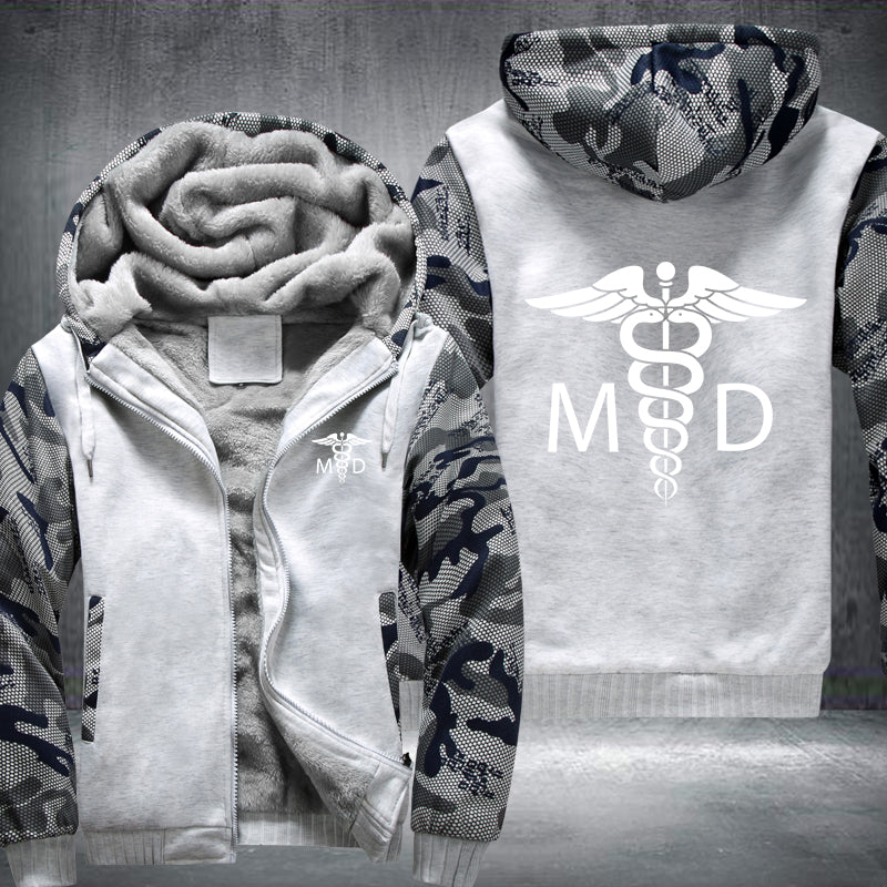 Medical Doctor MD Printing Fleece Hoodies Jacket