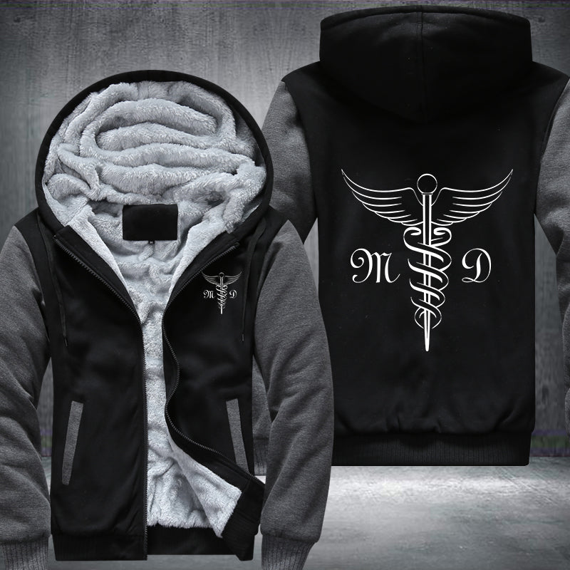 MD medical doctor Fleece Hoodies Jacket