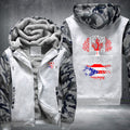 Living in Canada with Puerto Rican Roots Fleece Hoodies Jacket