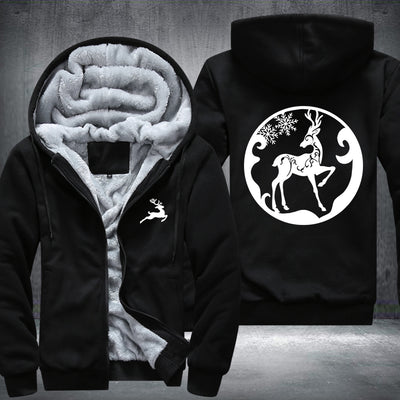 Elk wapiti Fleece Hoodies Jacket