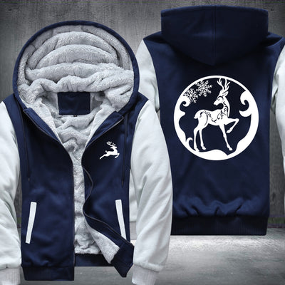 Elk wapiti Fleece Hoodies Jacket