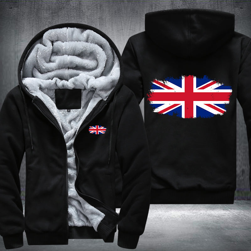 British Flag Fleece Hoodies Jacket