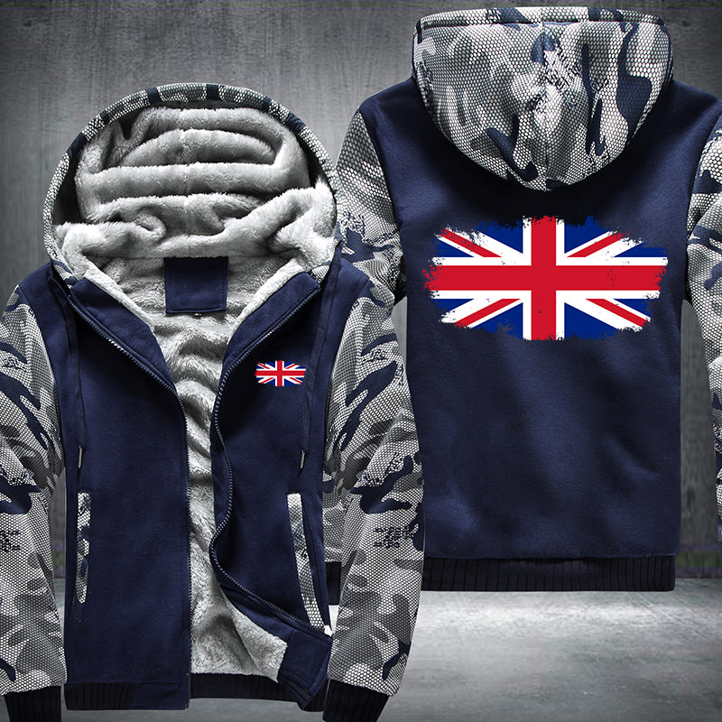 British Flag Fleece Hoodies Jacket