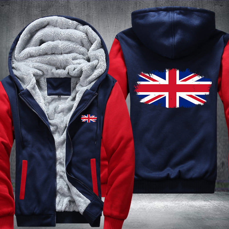British Flag Fleece Hoodies Jacket