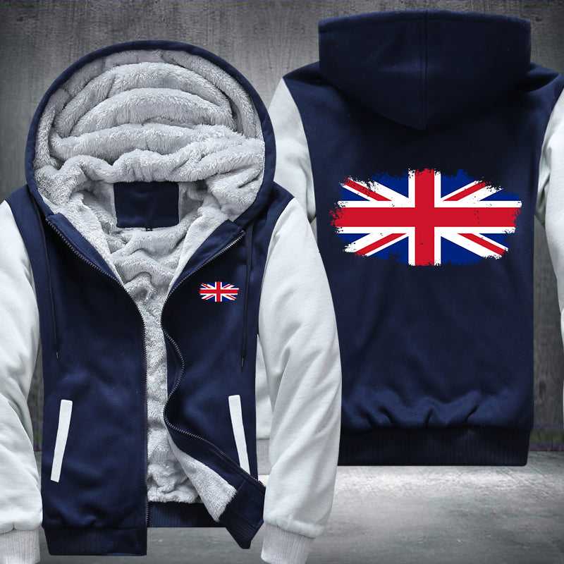 British Flag Fleece Hoodies Jacket