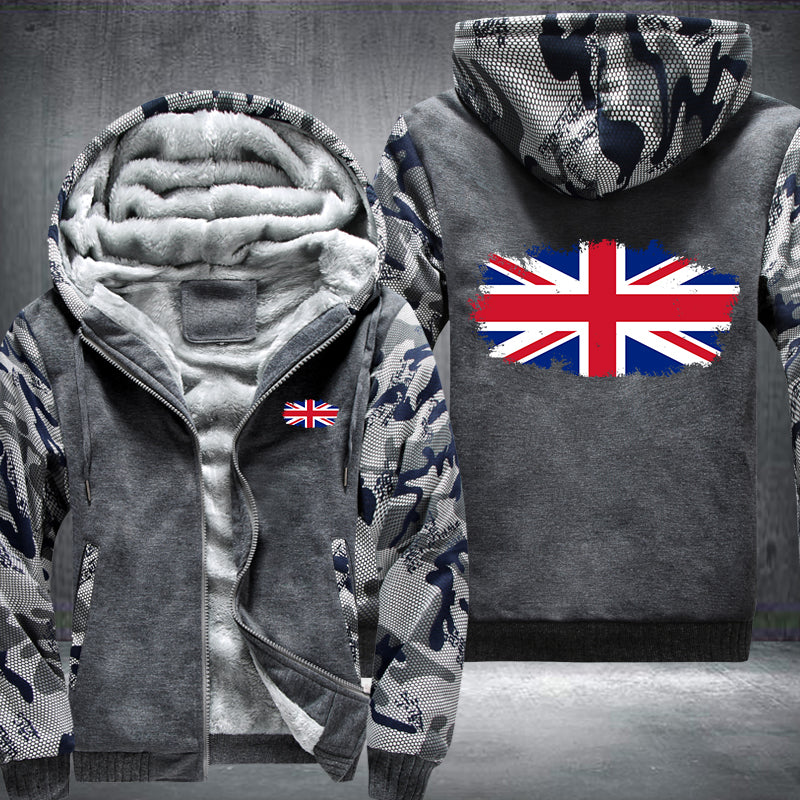 British Flag Fleece Hoodies Jacket
