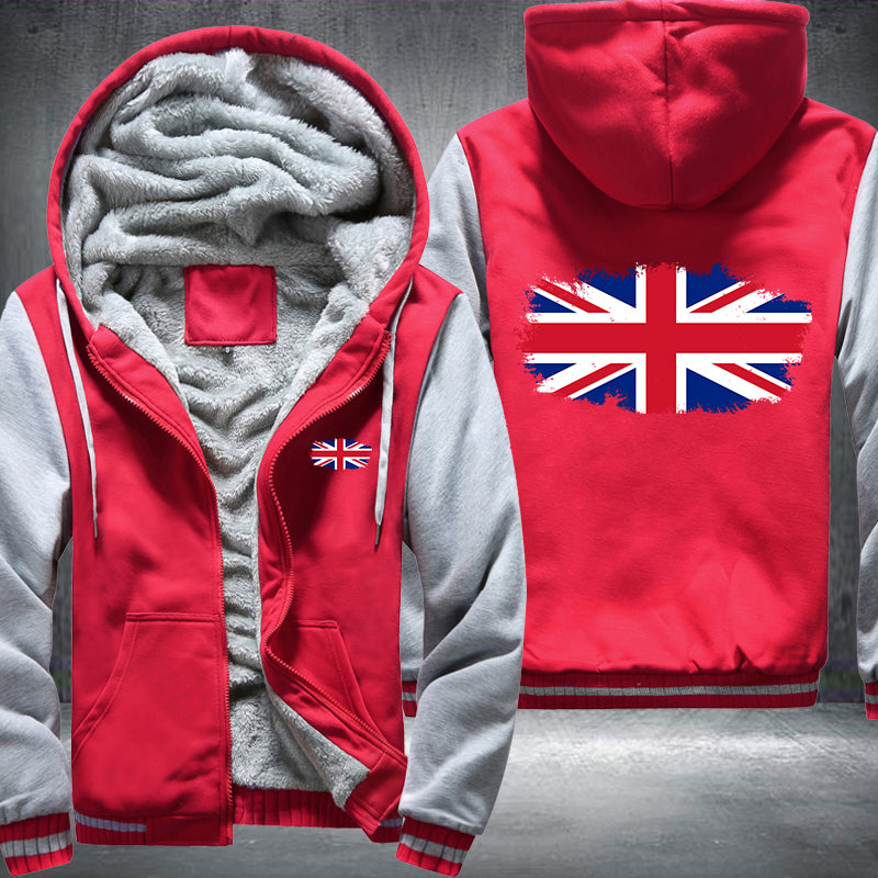 British Flag Fleece Hoodies Jacket
