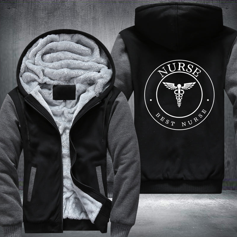 BEST NURSE Fleece Hoodies Jacket