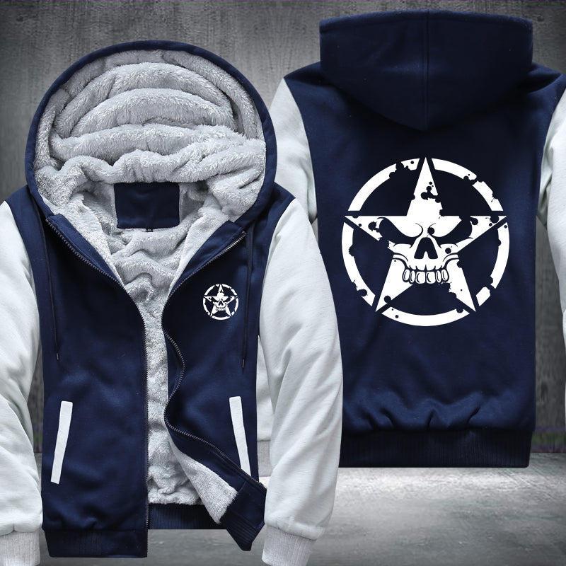 Skull Star Circle Fleece Hoodies Jacket