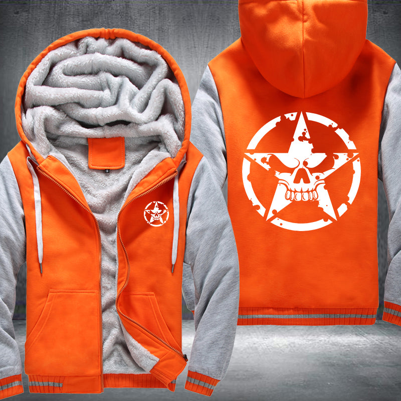 Skull Star Circle Fleece Hoodies Jacket