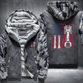 Mechanic American Flag Fleece Hoodies Jacket