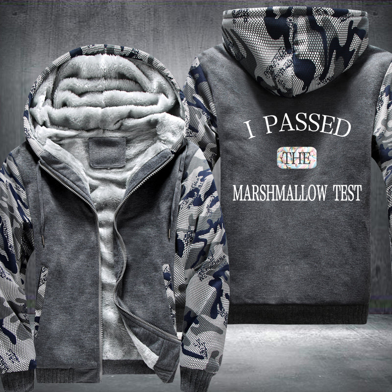Colorful I PASSED THE MARSHMALLOW TEST Fleece Hoodies Jacket