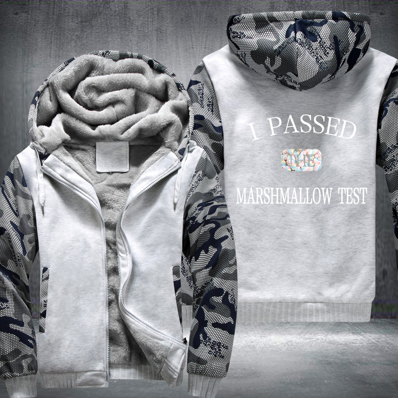 Colorful I PASSED THE MARSHMALLOW TEST Fleece Hoodies Jacket