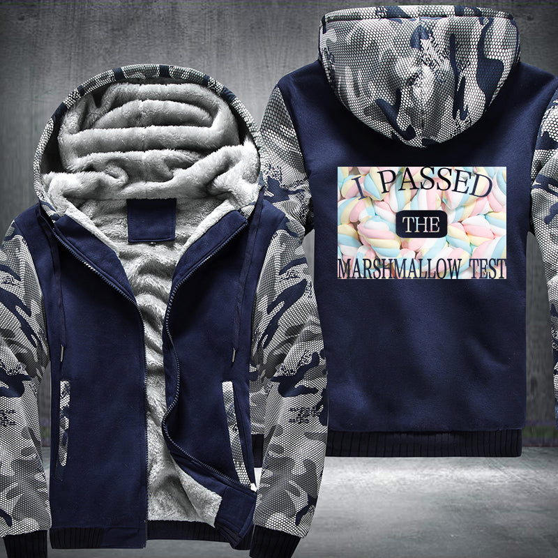 I PASSED THE MARSHMALLOW TEST Design Fleece Hoodies Jacket