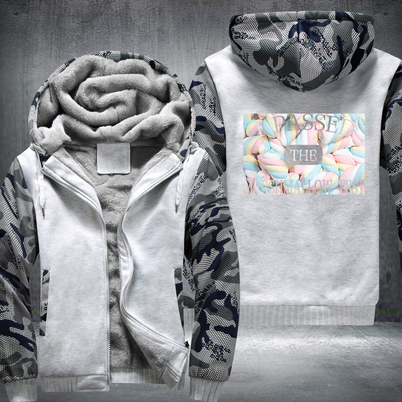 I PASSED THE MARSHMALLOW TEST Design Fleece Hoodies Jacket