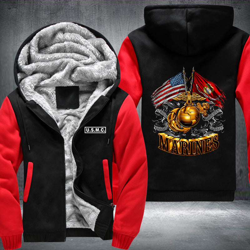 USMC MARINES Fleece Hoodies Jacket