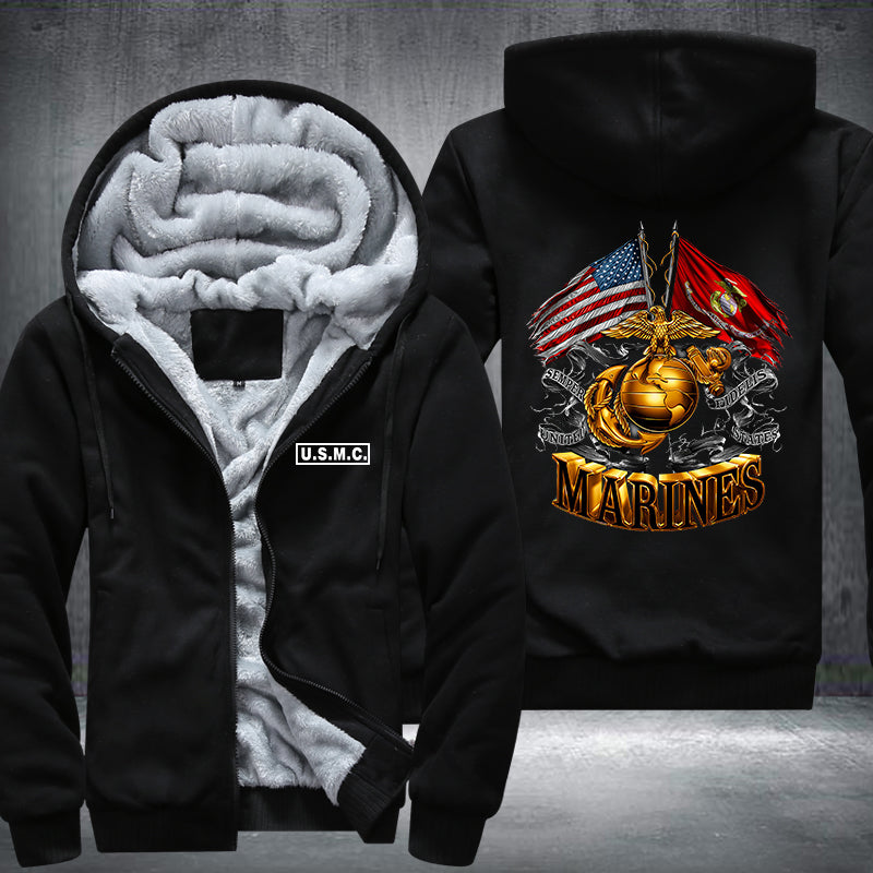 USMC MARINES Fleece Hoodies Jacket