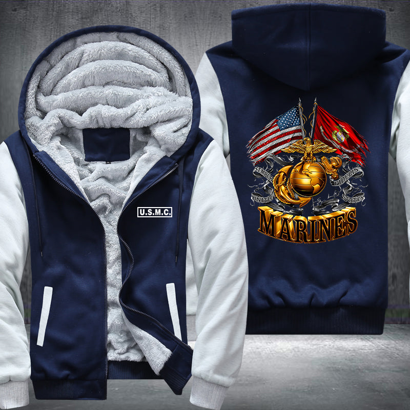 USMC MARINES Fleece Hoodies Jacket