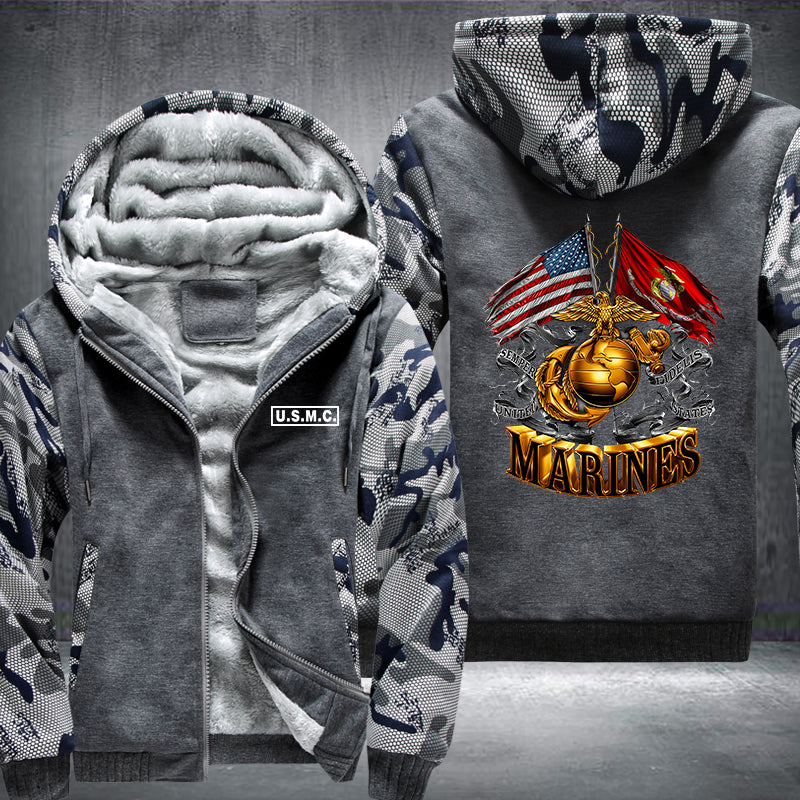 USMC MARINES Fleece Hoodies Jacket