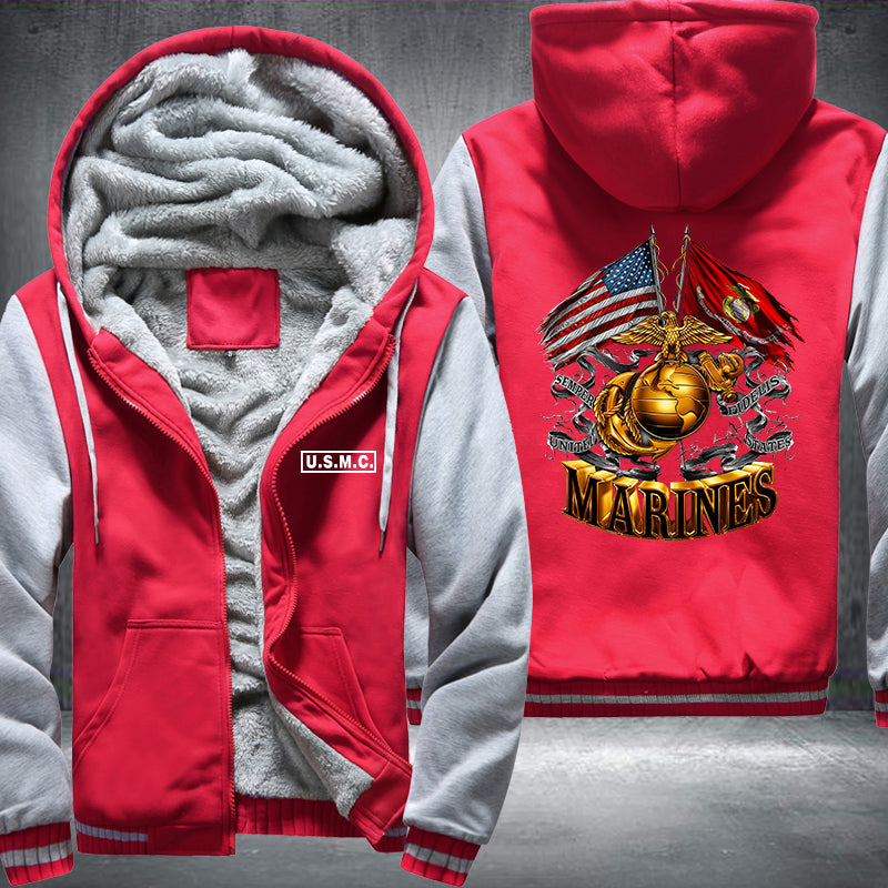 USMC MARINES Fleece Hoodies Jacket