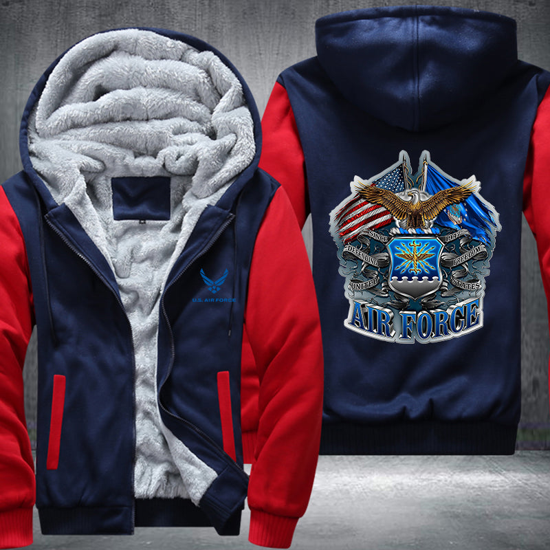 US AIR FORCE Fleece Hoodies Jacket