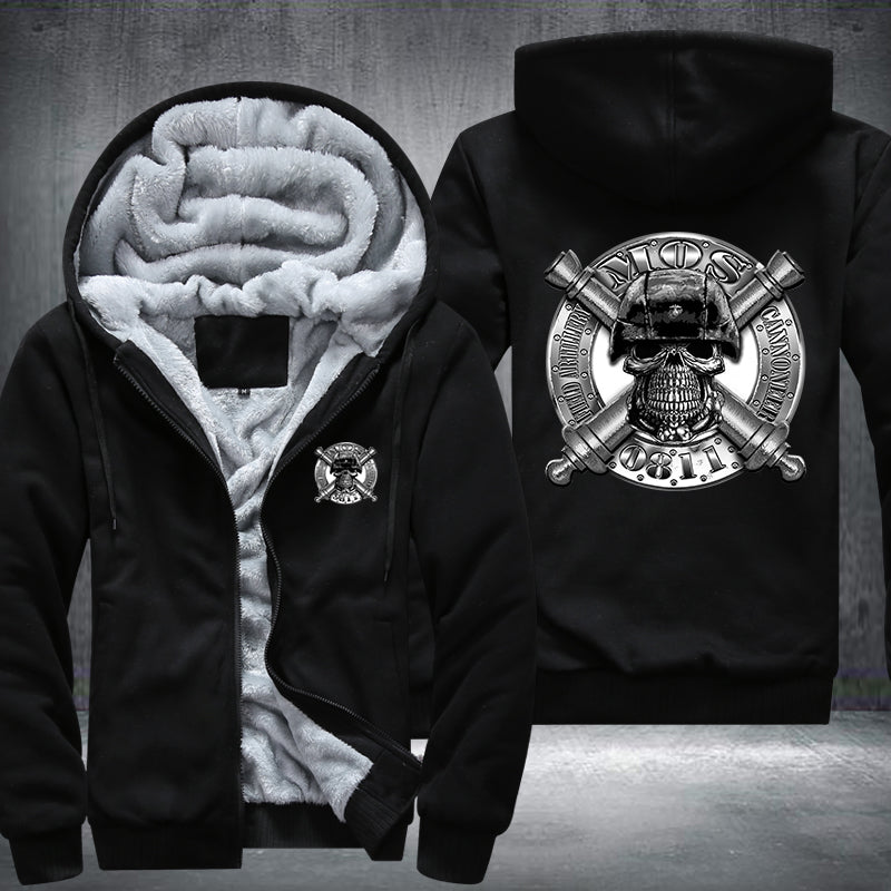Military MOS 0811 Fleece Hoodies Jacket