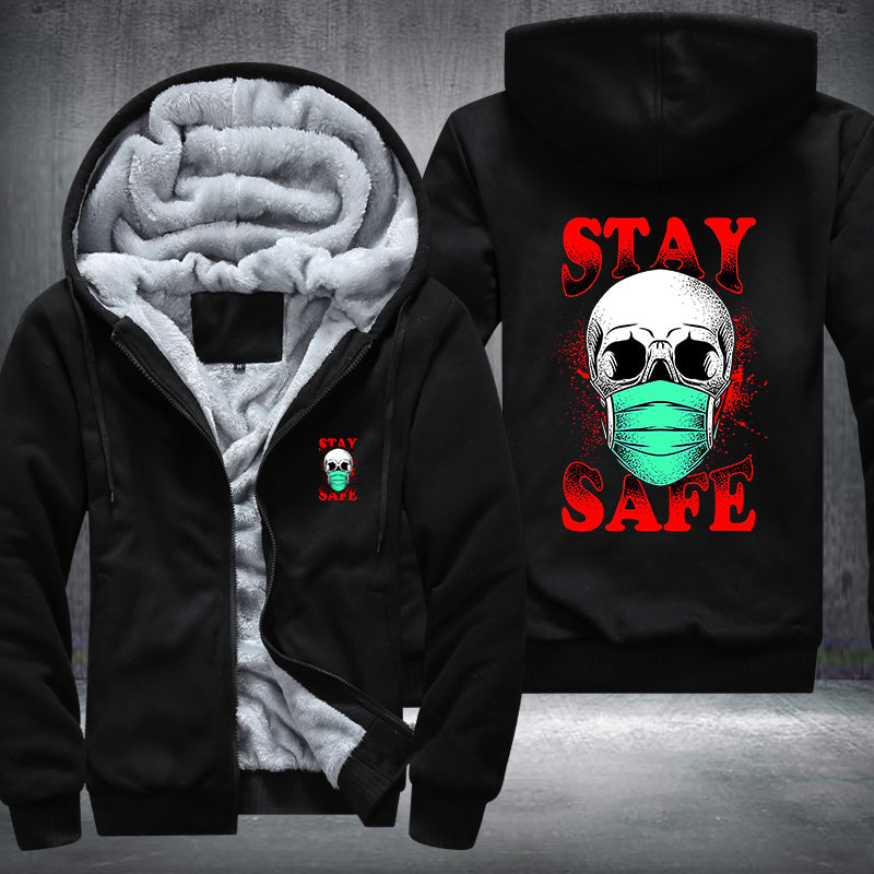 Skull stay safeFleece Hoodies Jacket