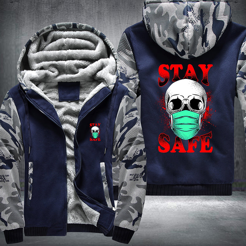 Skull stay safeFleece Hoodies Jacket