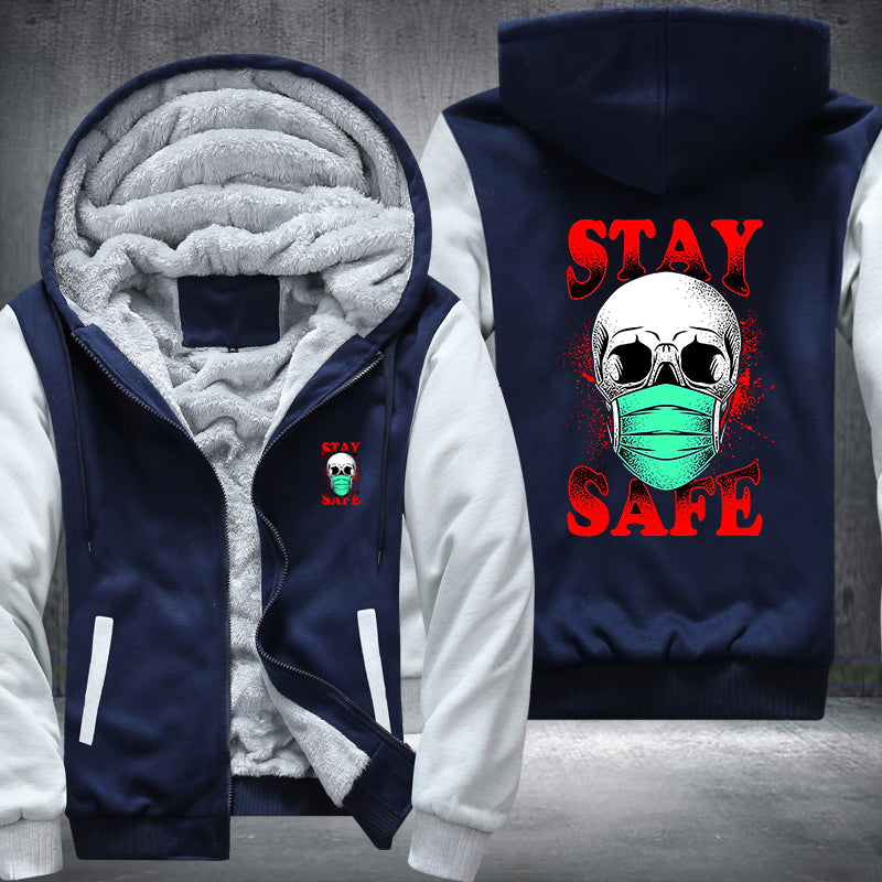 Skull stay safeFleece Hoodies Jacket