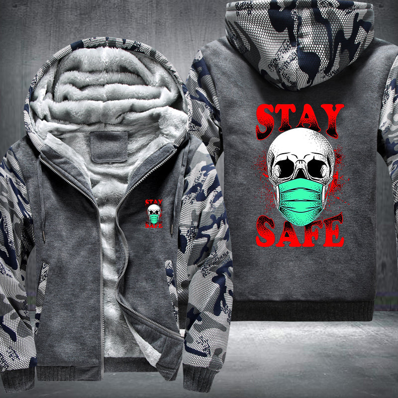 Skull stay safeFleece Hoodies Jacket