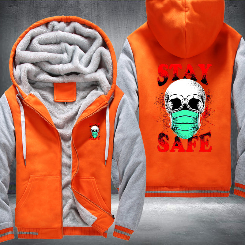 Skull stay safeFleece Hoodies Jacket