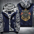 Navy United State Fleece Hoodies Jacket