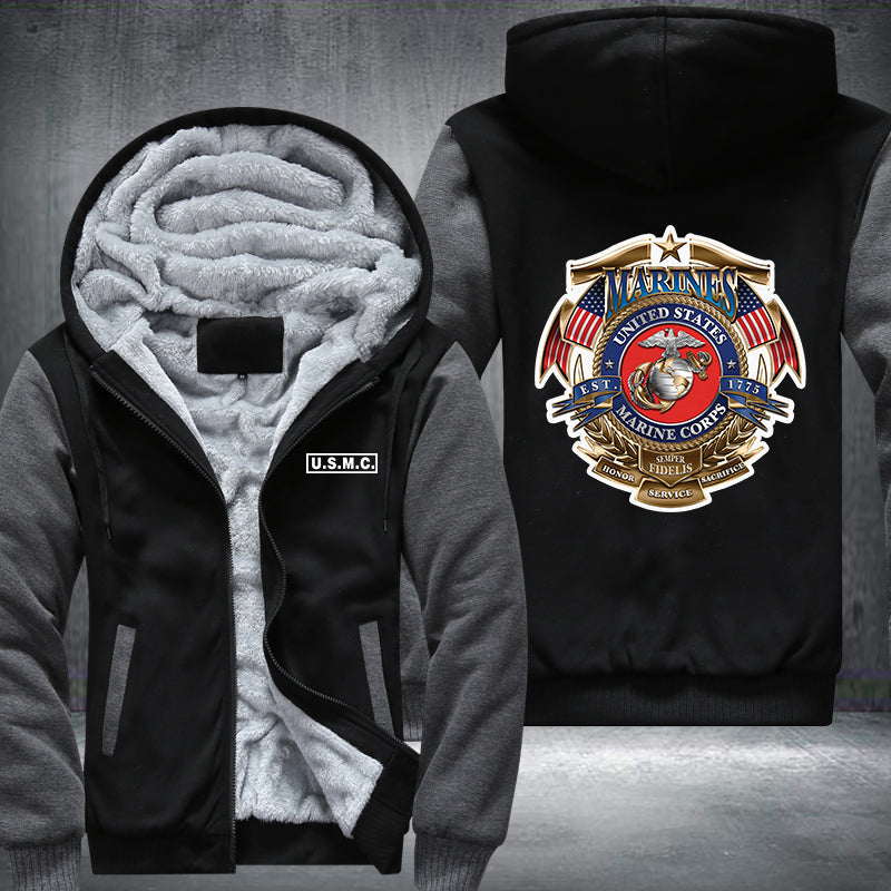 Marines United States Fleece Hoodies Jacket