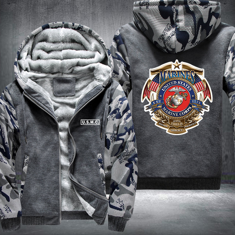 Marines United States Fleece Hoodies Jacket