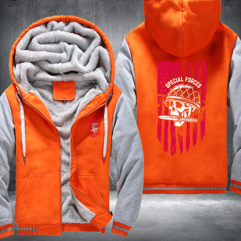 Special Force Skull Fleece Hoodies Jacket