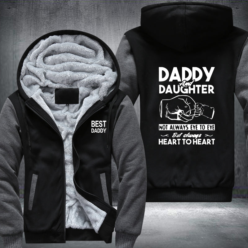 Best Dad Heart To Heart Fleece Hoodies Jacket