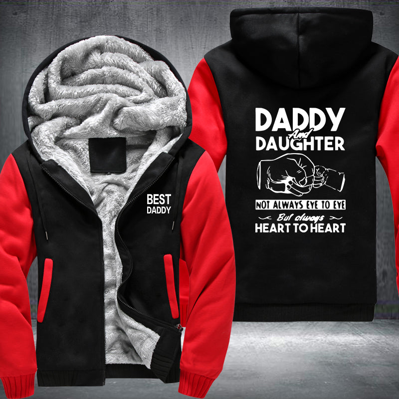 Best Dad Heart To Heart Fleece Hoodies Jacket