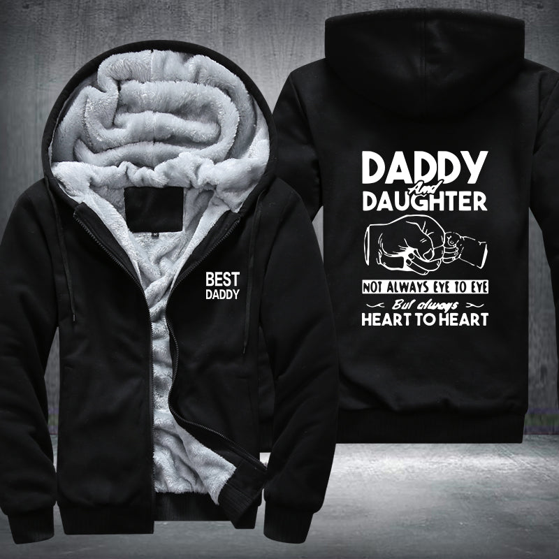 Best Dad Heart To Heart Fleece Hoodies Jacket
