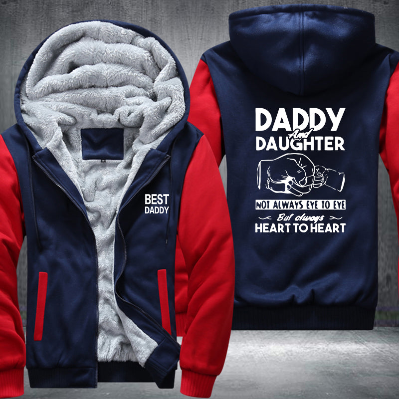 Best Dad Heart To Heart Fleece Hoodies Jacket
