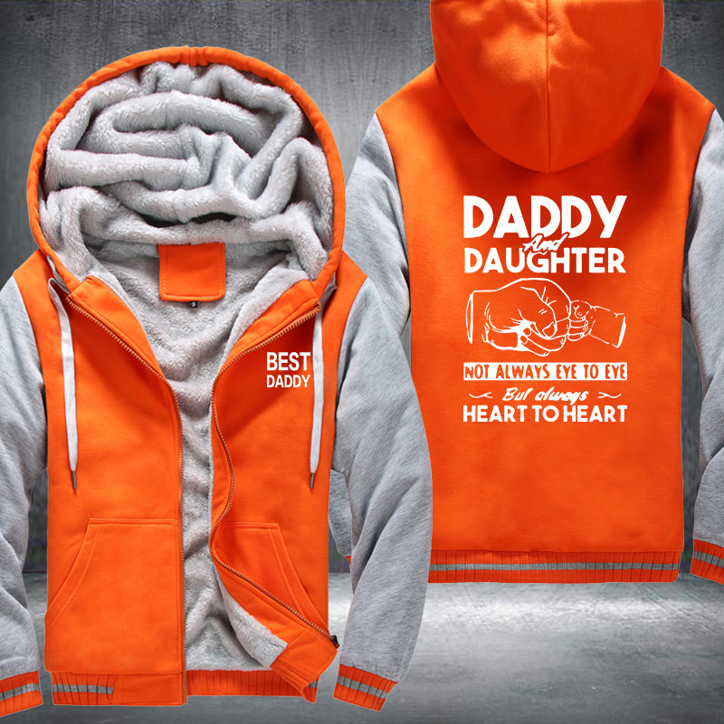 Best Dad Heart To Heart Fleece Hoodies Jacket
