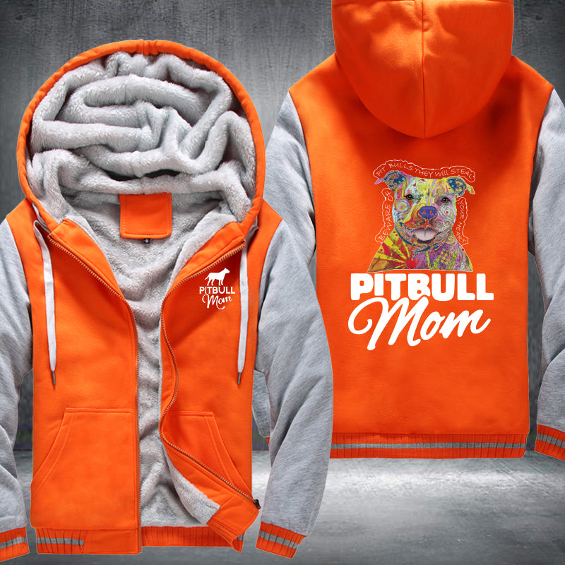 PITBULL MOM Fleece Hoodies Jacket