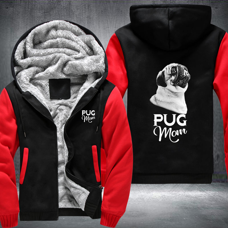 PUG MOM DOG Fleece Hoodies Jacket