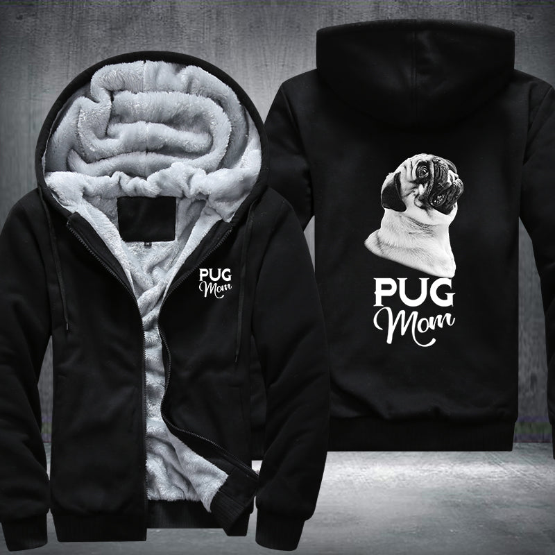 PUG MOM DOG Fleece Hoodies Jacket