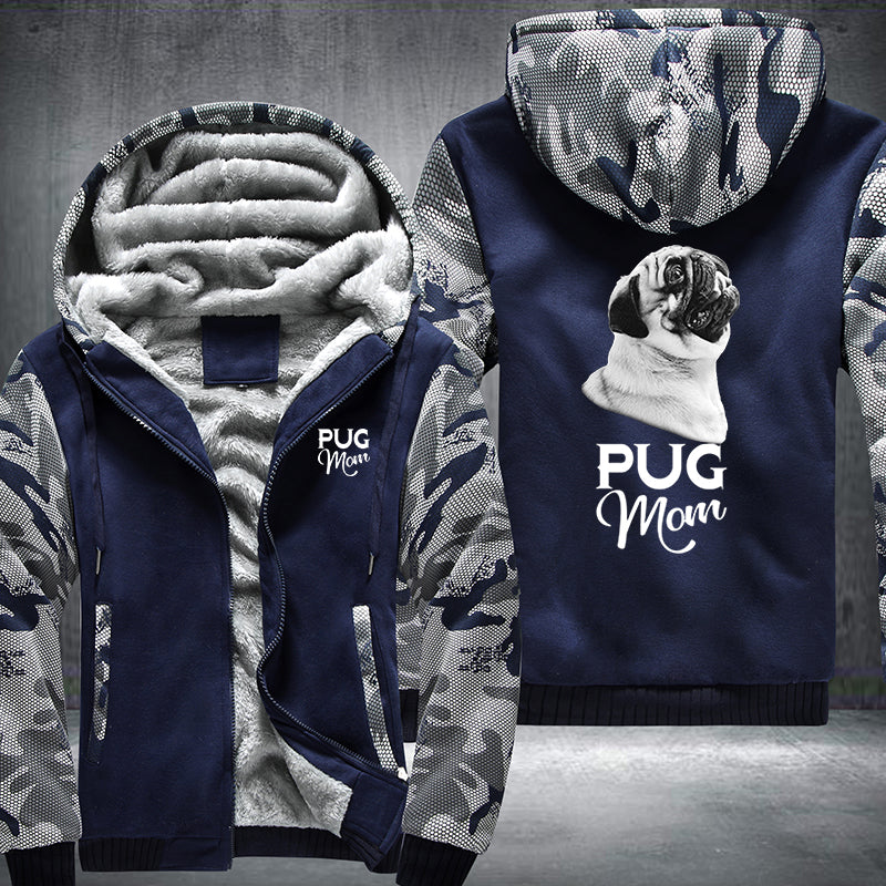 PUG MOM DOG Fleece Hoodies Jacket