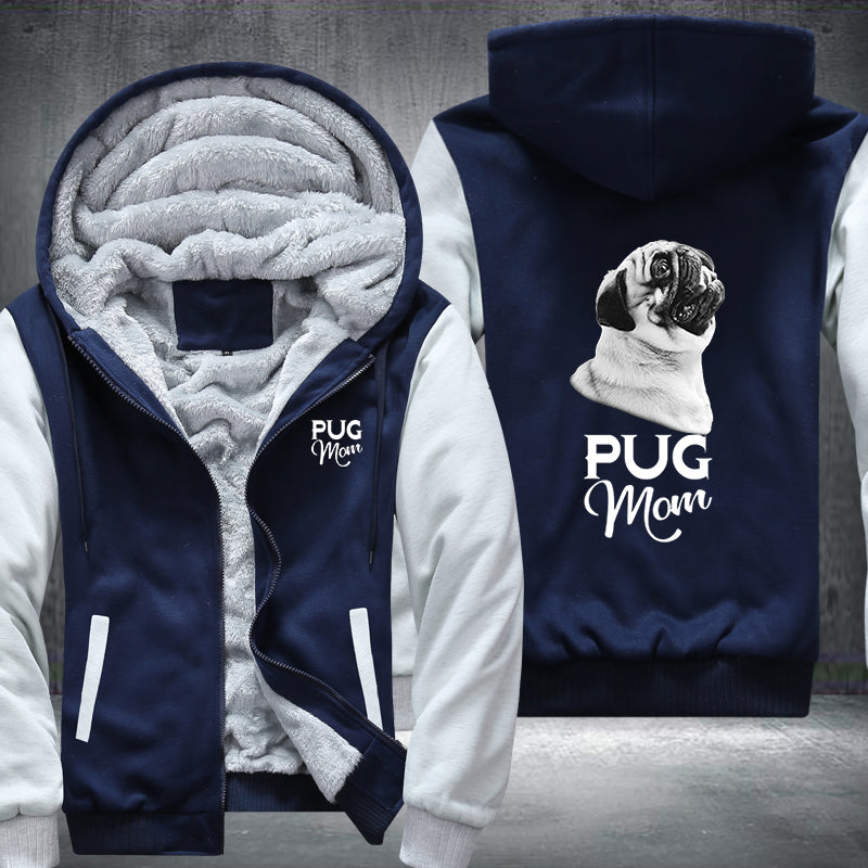 PUG MOM DOG Fleece Hoodies Jacket