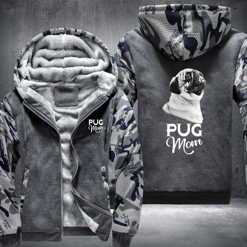 PUG MOM DOG Fleece Hoodies Jacket