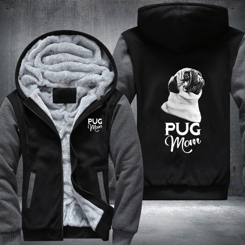 PUG MOM DOG Fleece Hoodies Jacket