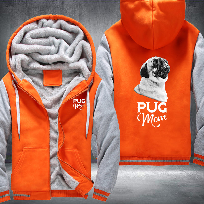 PUG MOM DOG Fleece Hoodies Jacket